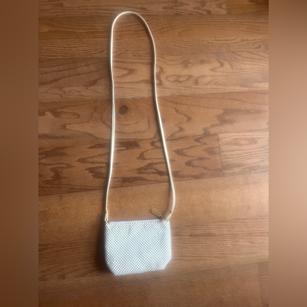 Whiting & Davis Vintage White Crossbody Bag